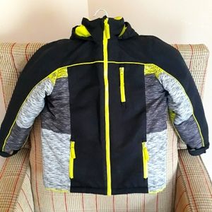 Roebuck & Co. Grade School Boys 2 in 1 Hooded Winter Coat Size Small (8) Black